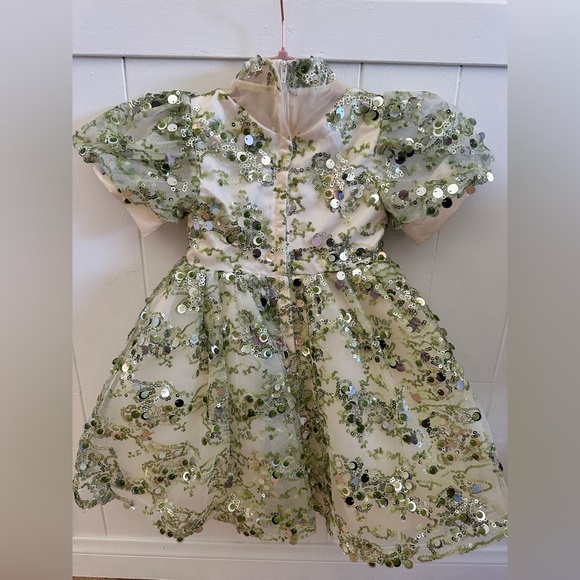 Wicked / Tiana / Elphaba-Inspired Green Sequin Dress — Size 6 - Picture 9 of 11